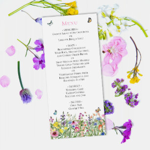Menu Floral Été