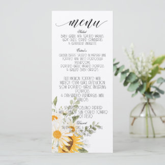 Menu Floral Tournesol & Daisy