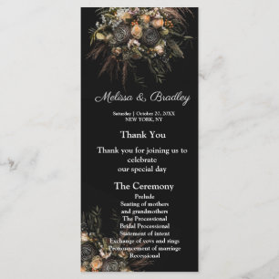 Menu Floral vintage foncé