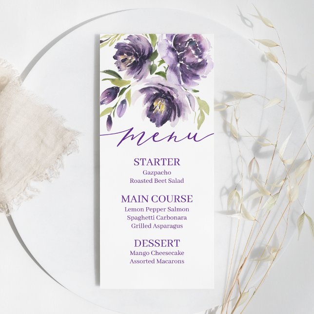 Menu Floral Violet (Créateur téléchargé)