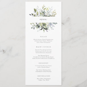Menu Flore bleue poussiéreuse