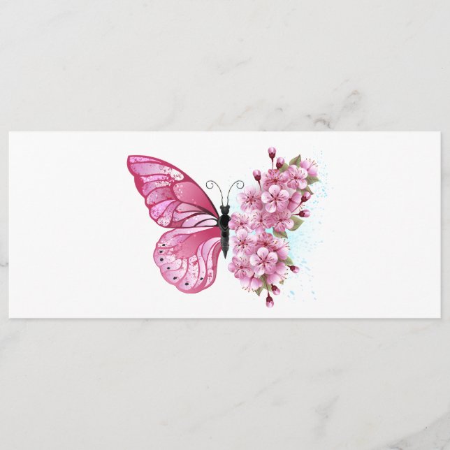 Menu Flower Butterfly (Devant)