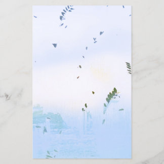 Menu Fond de feuille bleu pastel rêve décontracté