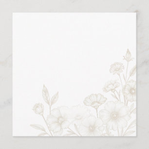 Menu Fond élégant de cadre d'art en ligne florale boho