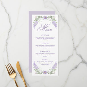Menu Frame Lavande Florale Lilac