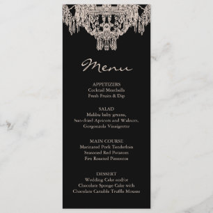 Menu français/de l'anglais lustre de mariage
