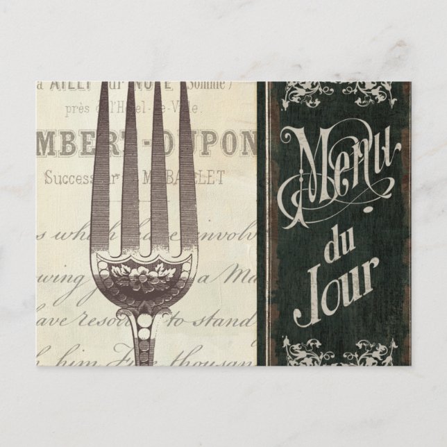 Menu français et fourche (Devant)