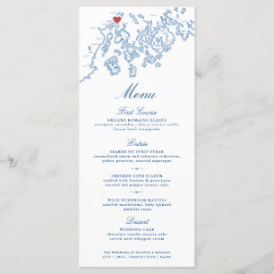 Menu French's Point Stockton Maine Mariage Elegant Navy