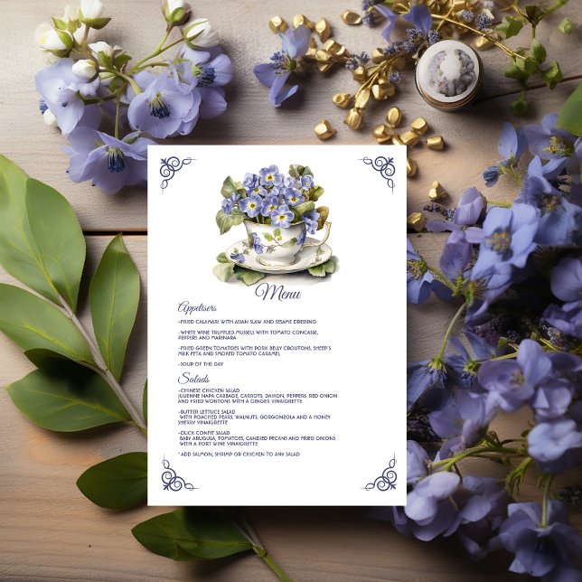 Menu Futur Dusk Soirée Commune Primrose Floral Mariage (Future Dusk Wedding)