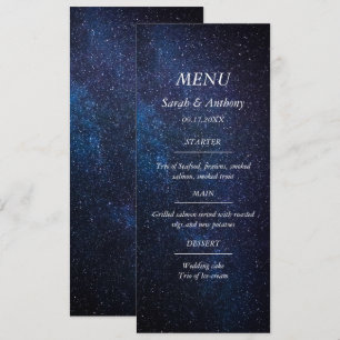 Menu Galaxy Celestiy Stars Night Sky Mariage Food