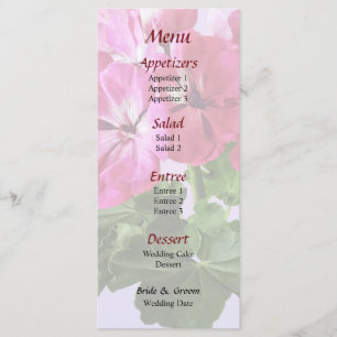Menu Géranium magenta
