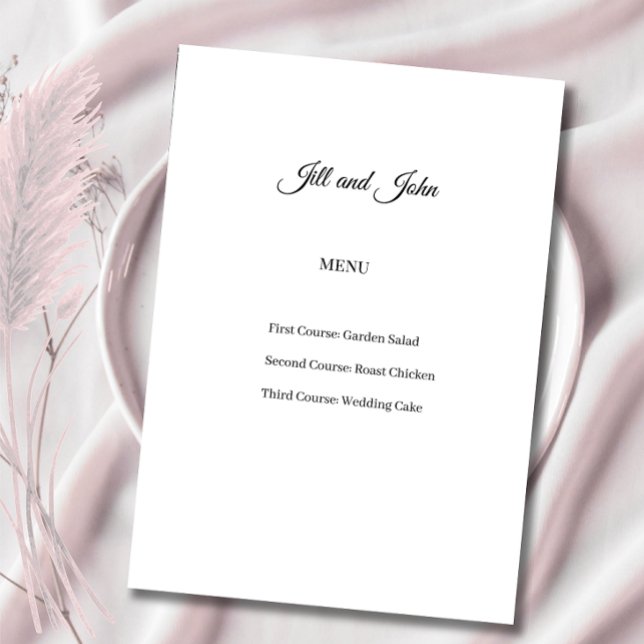 Menu Gothic Wedding Card Vintage Dark Academia  (Creator Uploaded)