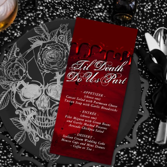 Menu Gothique Luxe | Black and Blood Red Drift (Créateur téléchargé)