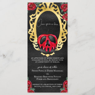 Menu Gothique Neige Blanche Fairytale Poison Pomme