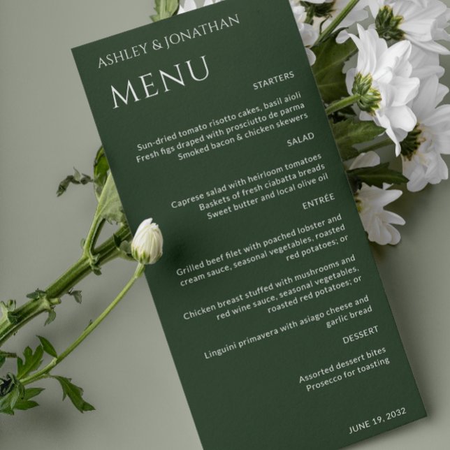 Menu Gras minimaliste - Mariage (Créateur téléchargé)