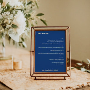 Menu Gras Simple Français Bleu Simple Personnalisé