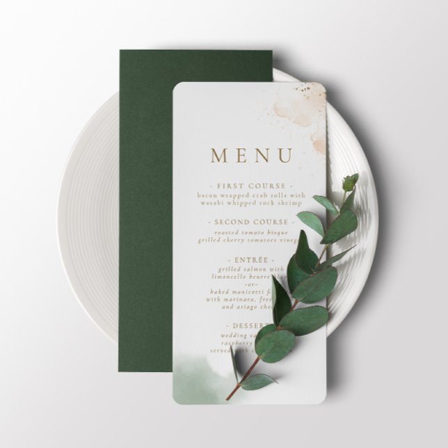 Menu Greenery Gold Eucalyptus  (Créateur téléchargé)