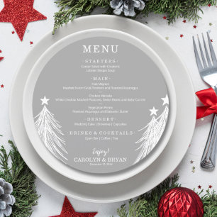 Menu Gris simple et élégant