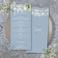 Guirlande de lumières florales bleu poussiéreux Ma