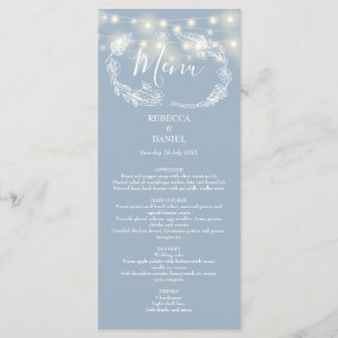 Menu Guirlande Lumineuse Fleurie Bleu Poussiéreux Maria