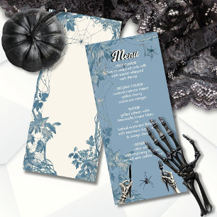 Menu Halloween squelette mariage mains