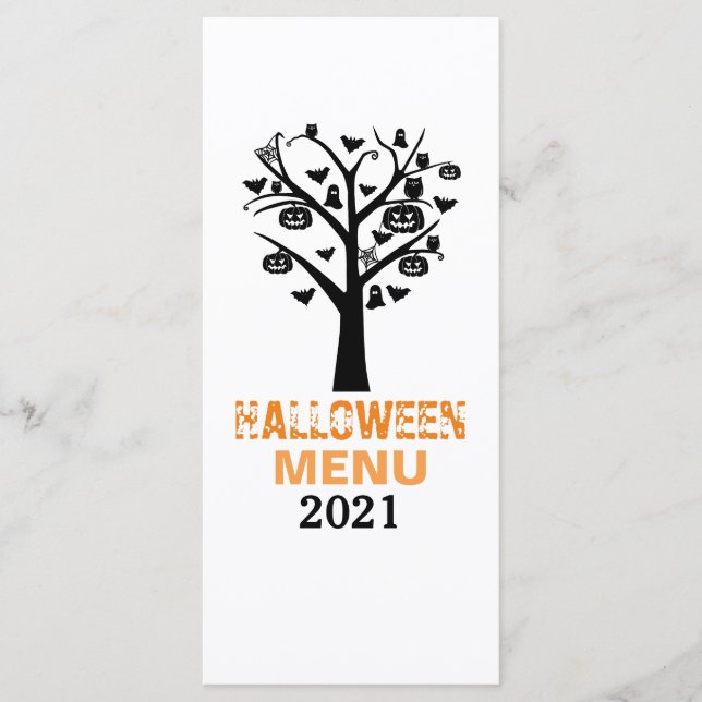 Menu Haunted Forest Halloween (Devant)