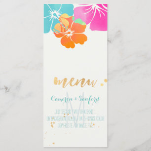 Menu Hibiscus PixDezines/Pink/Blue/Orange