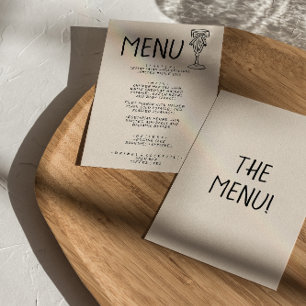 Menu Illustration manuscrite dessinée Retro Quirky Mari