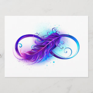Menu Infinity with purple feather