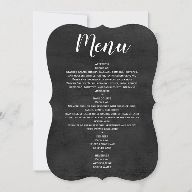 Menu - Invitation de script du tableau de bord des (Devant)