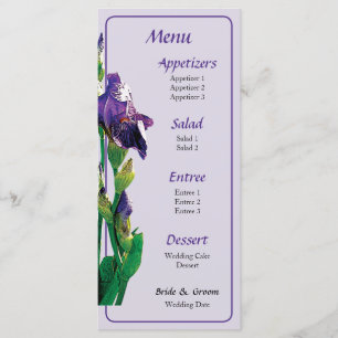 Menu Iris Violet Avec Bureaux