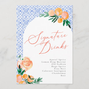 Menu Italien Positano Aperol Spritz Signature Boissons