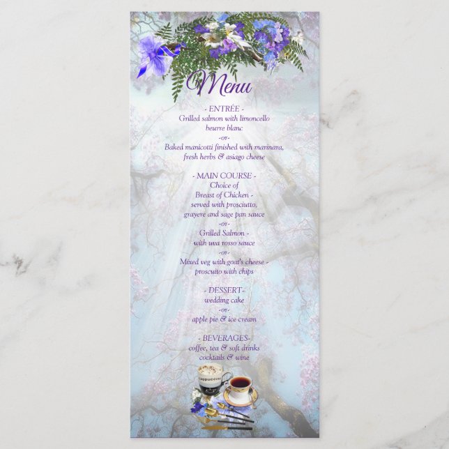 Menu Jacaranda Fleurs & Bouquet de Lys (Devant)