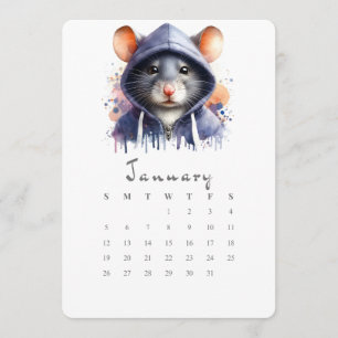 Menu Janvier Calendrier autonome Splash Art