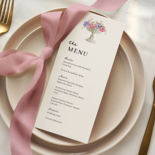 Menu Jardin toscan Urne Mariage Dîner de mariage