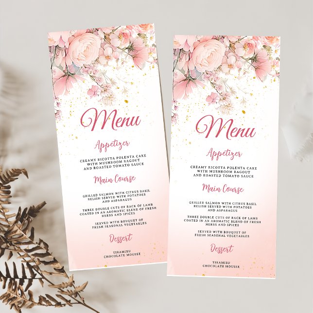 Menu Joli Jardin Fleur sauvage Sweet 16 (Créateur téléchargé)
