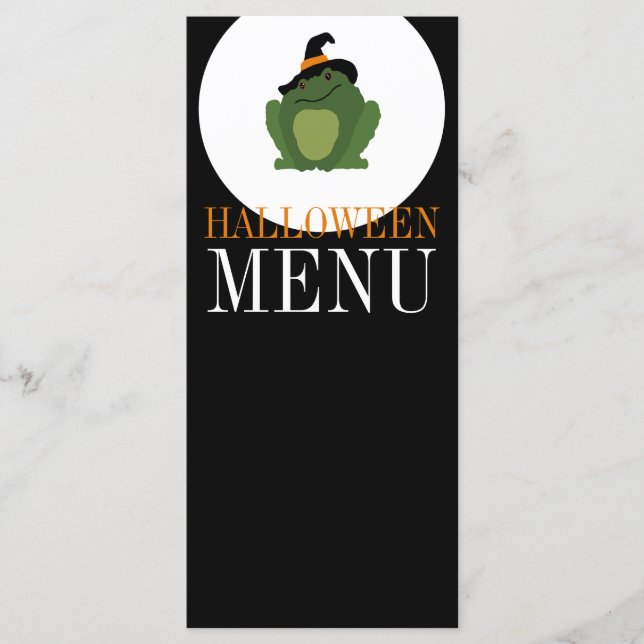 Menu Jolie sorcière Toad, Halloween (Devant)