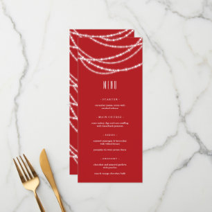 Menu Joyeux et brillant Noël Étincelle Fête de Fête