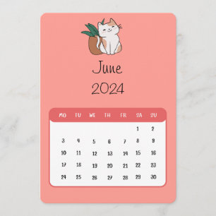 Menu Juin 2024 Stand Alone Cat Et Calendrier Plante