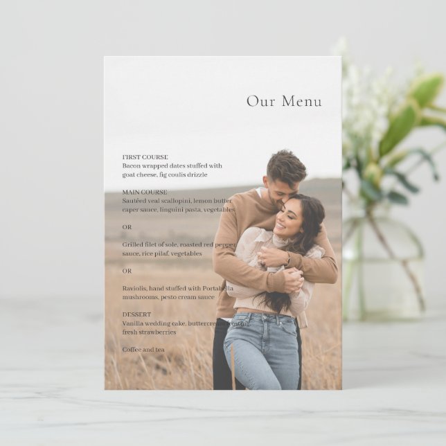 Menu Kristin Photo Mariage moderne (Debout devant)
