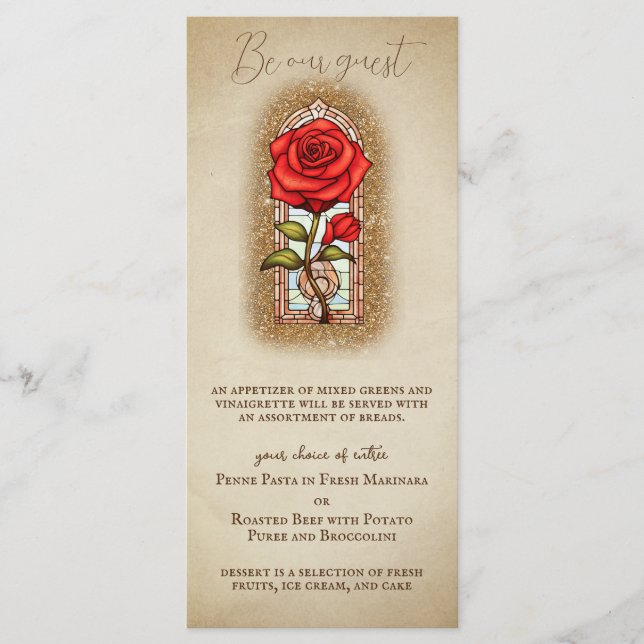 Menu La beauté et le Rose de la Beast Fairytale (Devant)