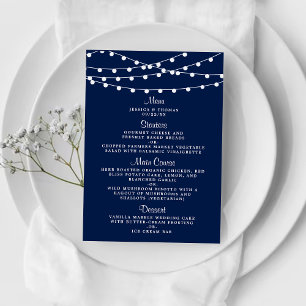 Menu La Collection Mariage Bleu Marine Lights