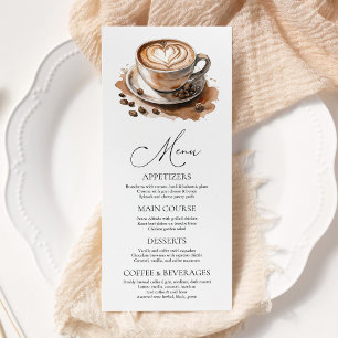 Menu L'amour de café est en train de se préparer pour l