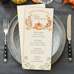 Menu L'automne quitte Citrouille Thanksgiving Dîner Men