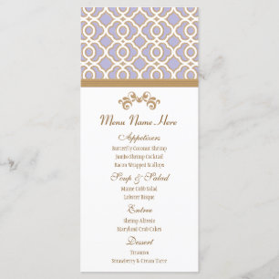 Menu Lavande et Gold Marocain