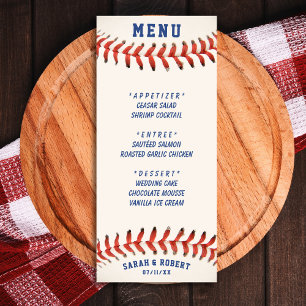 Menu Le Baseball La Réception De Mariage Parfaite