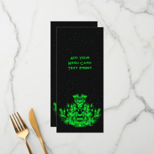 Menu Le Monstre de la flamme verte dans le ciel étoilé
