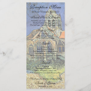 Menu L'église d'Auvers de Vincent van Gogh Mariage