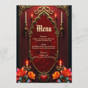 Menu L'esprit du style vintage merveilleux