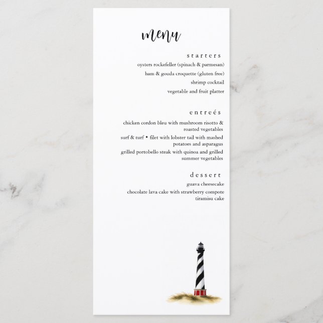Menu Lighthouse (Devant)